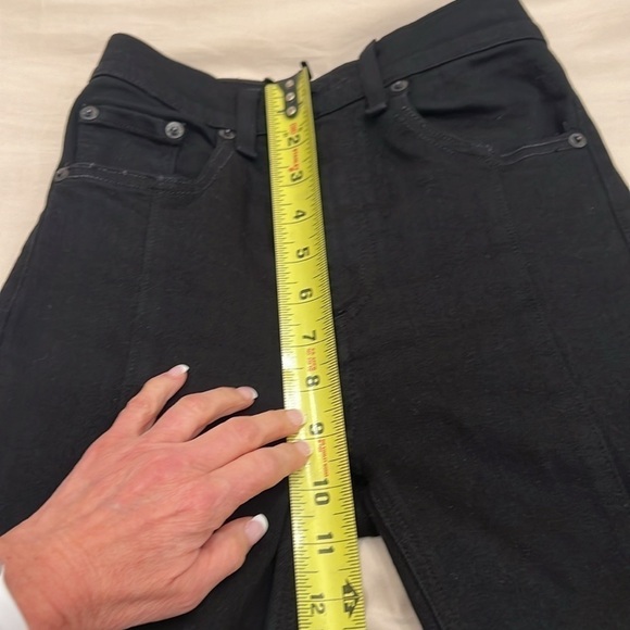 RAG AND BONE BLACK SLIT JEANS SIZE 25 - Picture 9 of 13